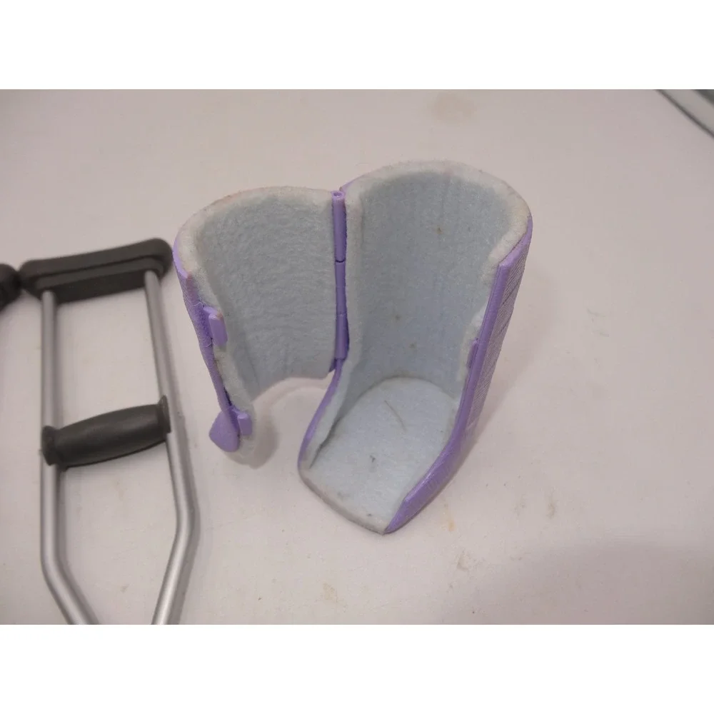 American Girl Doll‎ Crutches and Leg Cast Set Purple Accessory